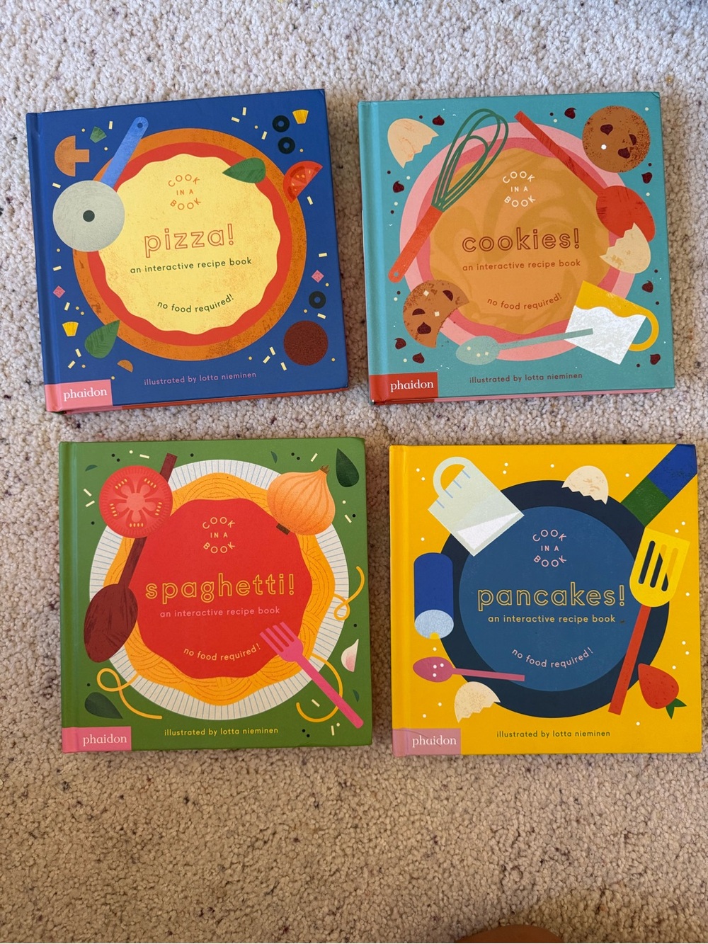 Lotta Nieminen interactive recipe books for toddlers set of 4